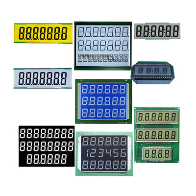 angepasste Größe VA Ziffern LCD-Bildschirm TN HTN FSTN angepasste 7-Segment-Monochrom-Meter-Anzeige