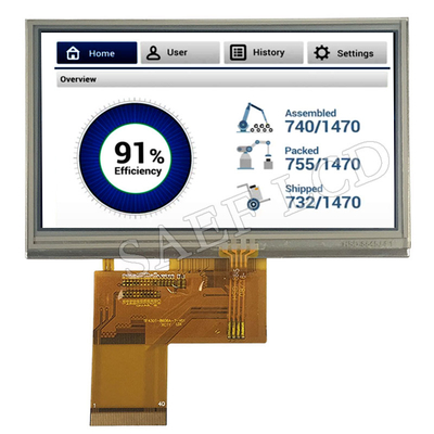 4,3&quot; Betrachtungswinkel RGB-Schnittstelle Schirmes 480x272 IPS Zoll LCD TFT volle mit widerstrebendem Schirm Fingerspitzentablett LCD TFT