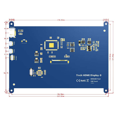 Raspberry PI 7-Zoll-HDMI-TFT-LCD-Display mit kapazitivem Touchscreen