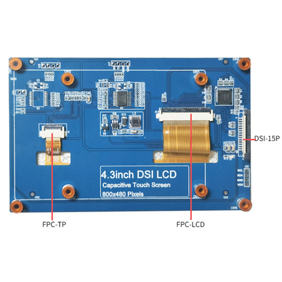 Himbeerpus Dsi CTP 4,3 Zoll-HDMI Betrachtungs-Winkel voller Anzeigen-800x480