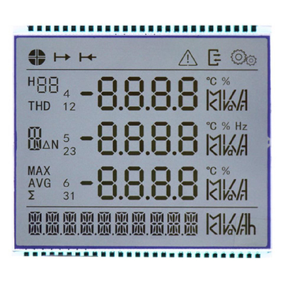 Elektroenergiezähler LCD, Segment-LCD-Bildschirm für 86 Mehrfunktions-Dreiphasenelektroenergiezähler
