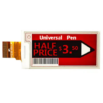 2.13-Zoll Eink Bildschirm 122x250 Punkte Auflösung, Bare Screen, E-Paper Bildschirm Modul, 3 Farben Rot, Schwarz und Weiß