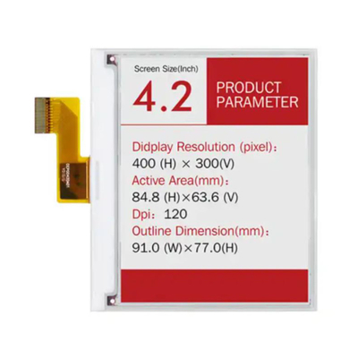 4.2 Zoll Farbe E-Tinte EPaper Display 400*300 Punkte Für Beschilderung Niedriger Stromverbrauch Ultrafeiner Display