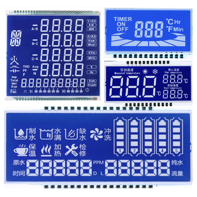 angepasste Größe VA Ziffern LCD-Bildschirm TN HTN FSTN angepasste 7-Segment-Monochrom-Meter-Anzeige