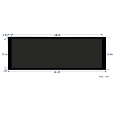 7.9 Zoll Bar Typ IPS Kapazitiv Touch TFT Monitor mit HDMI-Ausgang für Raspberry Pi 4 Windows os 400x1280 Auflösung