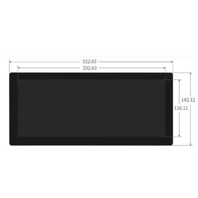 Strip Bar LCD 12,3 Zoll Automotive Grade Display mit CTP, HDMI-Schnittstelle unterstützt Raspberry Pi, Windows, Jetson Nano