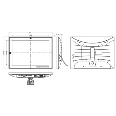 Android Touchscreen Monitor 10,1 Zoll mit RJ45 Ethernet und 3G/4G