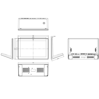 L-förmige 10,1-Zoll-Android-All-in-One-Maschine 1280*800 Ips Vollwinkel für Konferenzvideo