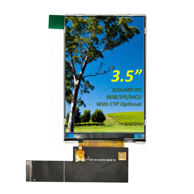 3,5&quot; voller Betrachtungswinkel des Zoll TFT LCD-Anzeigen-Moduls 320x480 HVGA IPS mit Anzeige RGB-/MCU/SPIschnittstelle TFTs Lcd Modul
