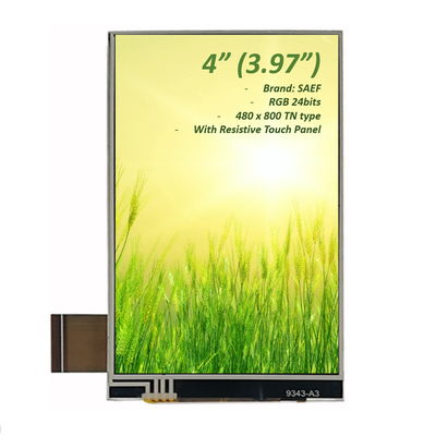 4 Zoll 480x800 LCD-Touchscreen, medizinisches TFT-Display 3,97 Zoll &amp; 4 Zoll RGB-Schnittstelle