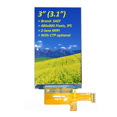 3 Zoll 480x800 Pixel Industrielle TFT-Display, 3,1 Zoll TFT LCD ST7701S IPS-Display