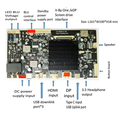 27" UHD Industrie-TFT-LCD 3840x2160 Auflösung eDP 1.4 1000 cd/m² 60Hz RoHS/REACH EU/US Lagerbestand Betriebstemperatur 0°C bis 50°C