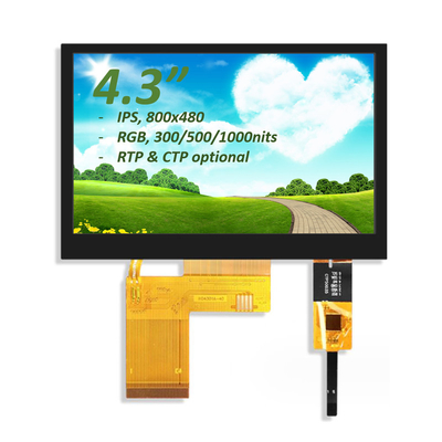 4.3 Zoll TFT-LCD-Monitor RGB 800X480 ST7282 Antrieb IC Vollsicht TFT-LCD-Modul