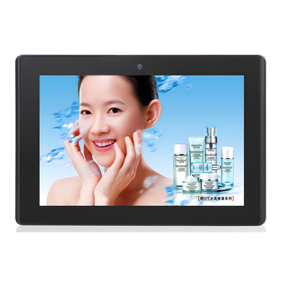 10 Zoll Wandmontierte Android Werbeanzeige mit 1280x800 Multi Touch Wifi POE RJ45 Port LCD Monitor