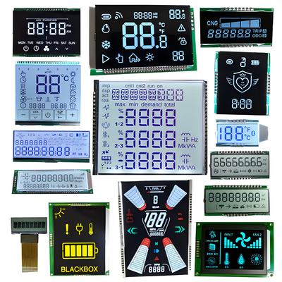 angepasste Größe VA Ziffern LCD-Bildschirm TN HTN FSTN angepasste 7-Segment-Monochrom-Meter-Anzeige