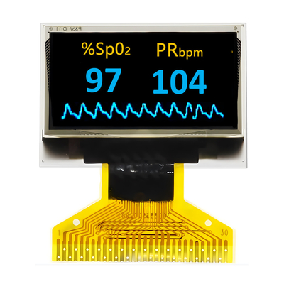 0.96 Zoll 128x64 Punkte Weiß und Blau Doppelfarben 30 Pin Oled Display Intern DC / DC Innen