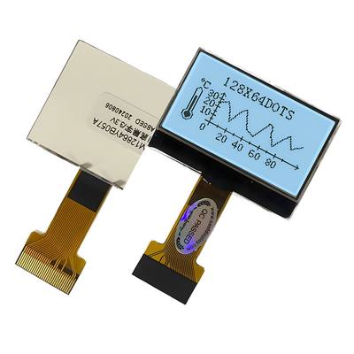 128X64 Pixel COG LCD FSTN Positiv 3.3v mit weißer Hintergrundbeleuchtung