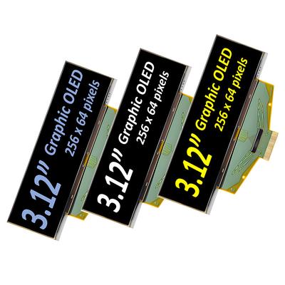 3.12-Zoll-Industrial-Grade OLED-Display-Modul- 256x64 Pixel, 30-Pin mit SPI, I2C-Schnittstellen