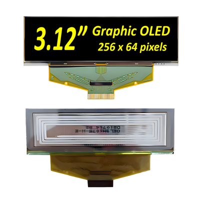 3.12-Zoll-Industrial-Grade OLED-Display-Modul- 256x64 Pixel, 30-Pin mit SPI, I2C-Schnittstellen