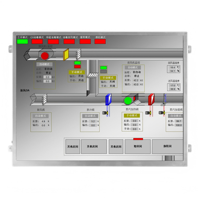 Hohe Helligkeit 10,4 Zoll IPS TFT LCD-Display 800 Nits 1024x768 Auflösung LVDS-Schnittstelle