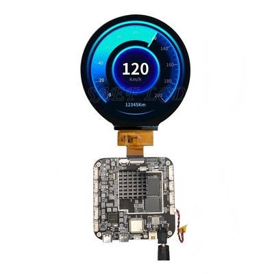 3.4-Zoll-Rund-Hochleistungs-Android-Touchscreen-Display für digitale Beschilderung, Einzelhandel und interaktive Kioske