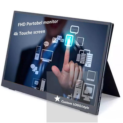 13.3 Zoll Touchscreen Portable Monitor, USB C Portable Gaming Monitor mit Desktop-Stand für Laptop Computer Telefon Zweiter/Erweiterter Bildschirm