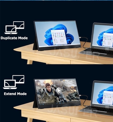 Portable Monitor für Laptop 13,3 Zoll,FHD 1080P USB C Reisemonitor extern für Computer, zweiter Display-Bildschirm mit Kickstand