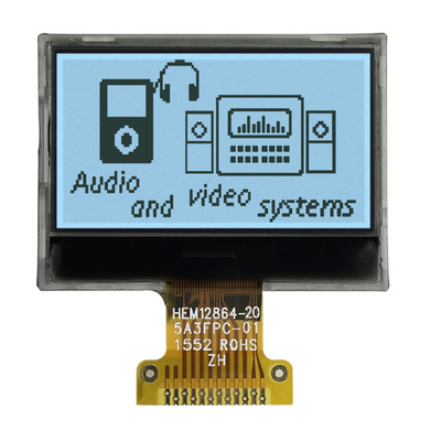 ZAHN 3.3V SPI grafische Anzeige FSTN positive 128x64 LCD Schnittstelle mit weißer Hintergrundbeleuchtung