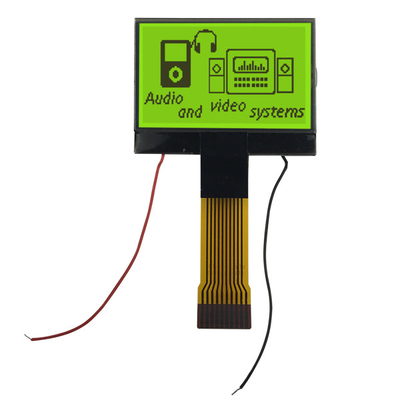 ZAHN grafische STN LCD Anzeige 128x64 mit Gelbgrün Hintergrundfarbe