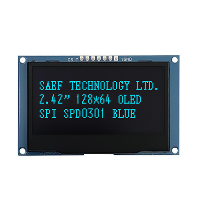 128x64 punktiert OLED-Anzeigen-Modul 2,4&quot; 2,42&quot; Zertifikat ISO9001 ISO14000