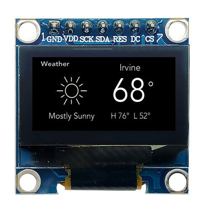 7-Pin 0,96 Zoll OLED-Display-Modul SPI 3V Weiß PMOLED